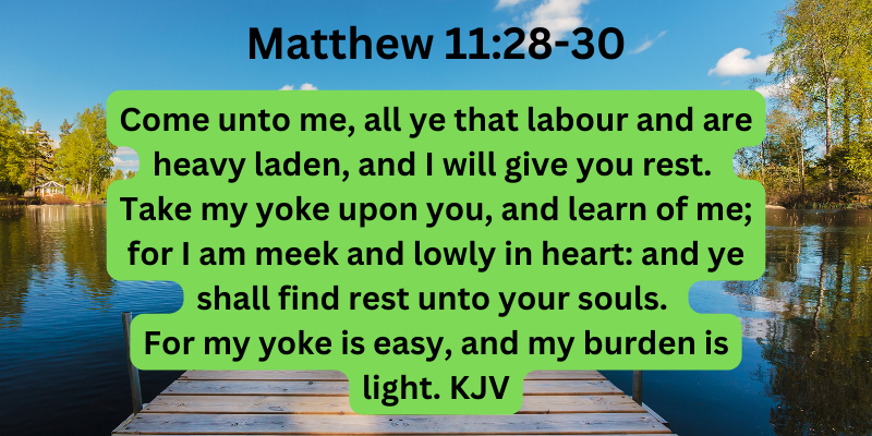 your spiritual help Matthew 11:28-30