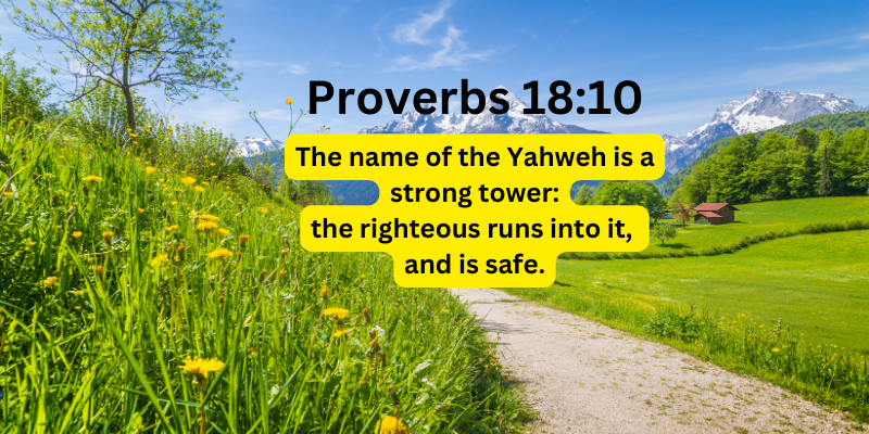 The name of the LORD is a strong tower: the righteous runneth into it, and is safe.